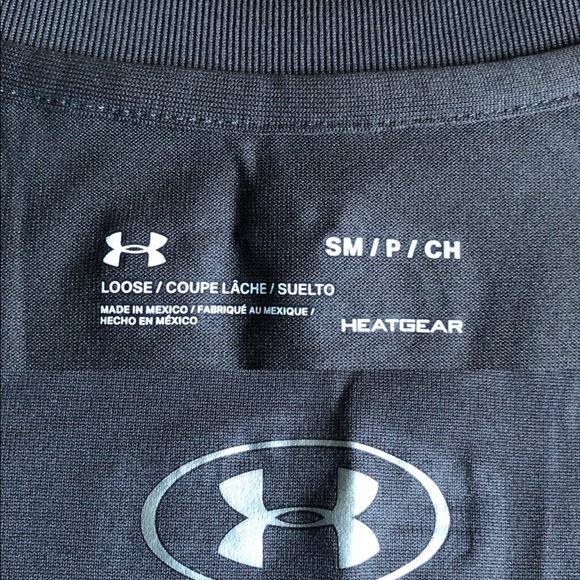NEW UNDER ARMOUR Heatgear Tee Shirt V Neck Gray Small Women’s UNISEX NWOT - Picture 5 of 16